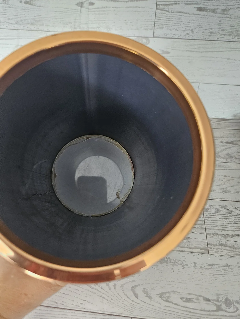 Copper Tone Wine Cooler Ice Bucket with Brass Plaque